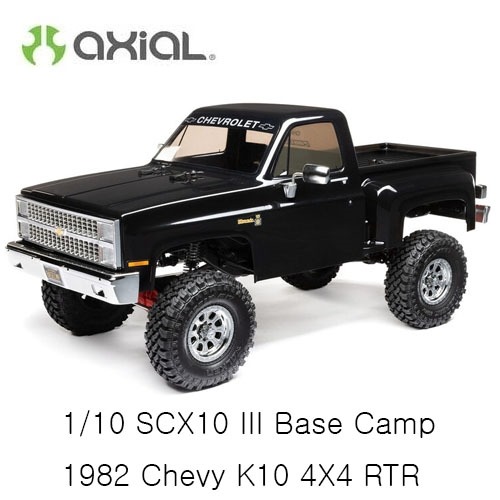 (최신형 베이스캠프 RTR) 1/10 SCX10 III BC 82 Chevy K10 RTR Black