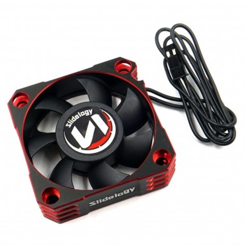 SLIDELOGY ALUMINUM CASE STORM COOLING FAN 50MM RED FOR 1/5 1/8 RC