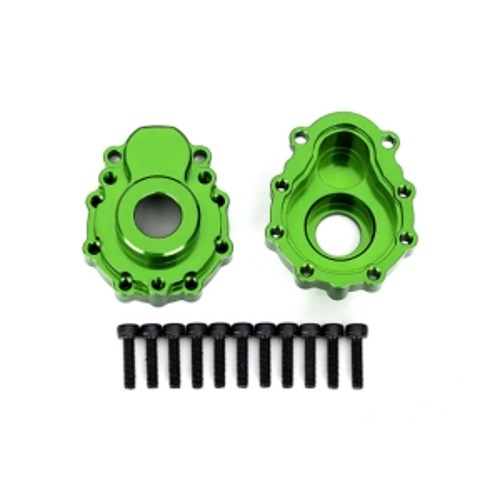 AX8251G Portal housings, outer, 6061-T6 aluminum (green-anodized) (2)/ 2.5x10 CS (12)