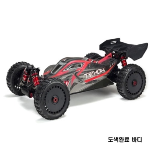 ARA406120 Body Painted w/Decals Typhon 6S Black/Red