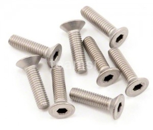 [B0743T] Mugen 3x12mm SJG Titanium Flat Head Screw (8)