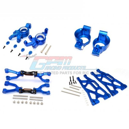 선주문필수 TXM54551921-B Aluminum Front Upper+Lower Arms+C Hubs+Kncukle Arms Set For X-Maxx