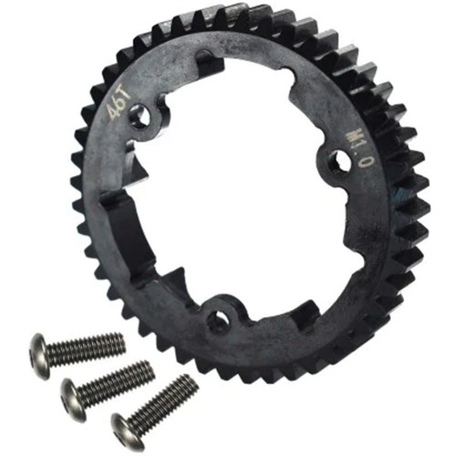 [#XO046TS-BK] Mod 1.0 Steel Spur Gear 46T for X-Maxx, WideMaxx, Maxx (트랙사스 #6447 옵션)