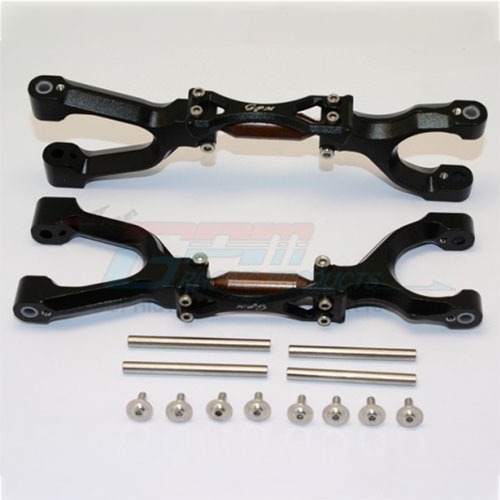 TXM054SN-BK-BK Spring Steel + Aluminum Supporting Mount w/Front or Rear Upper Arms Set (for X-Maxx)