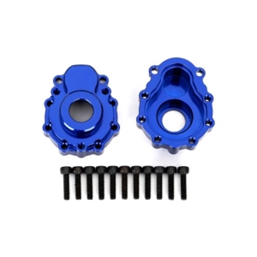 AX8251X Portal housings, outer, 6061-T6 aluminum (blue-anodized) (2)/ 2.5x10 CS (12)