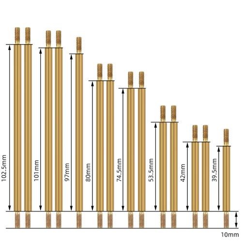 [특가판매] TRX-6 Brass Wheelbase Links Rod 14pcs/set