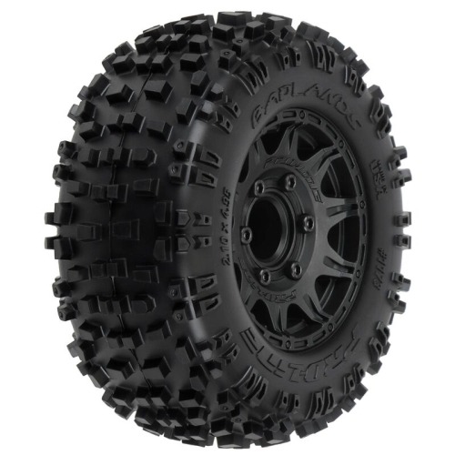 PRO117310 1/10 Badlands F/R 2.8&quot; Mounted Tires MT 12mm (2) Black  (#1173-10)