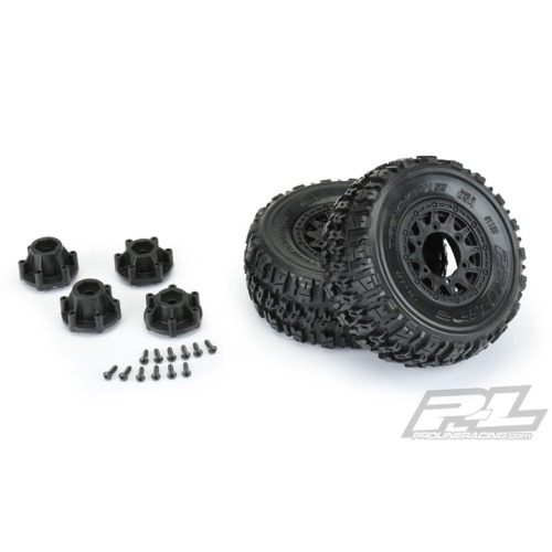 PRO119010 Trencher X SC 2.2&quot;/3.0&quot; All Terrain Tires Mounted on Raid Black (#1190-10)