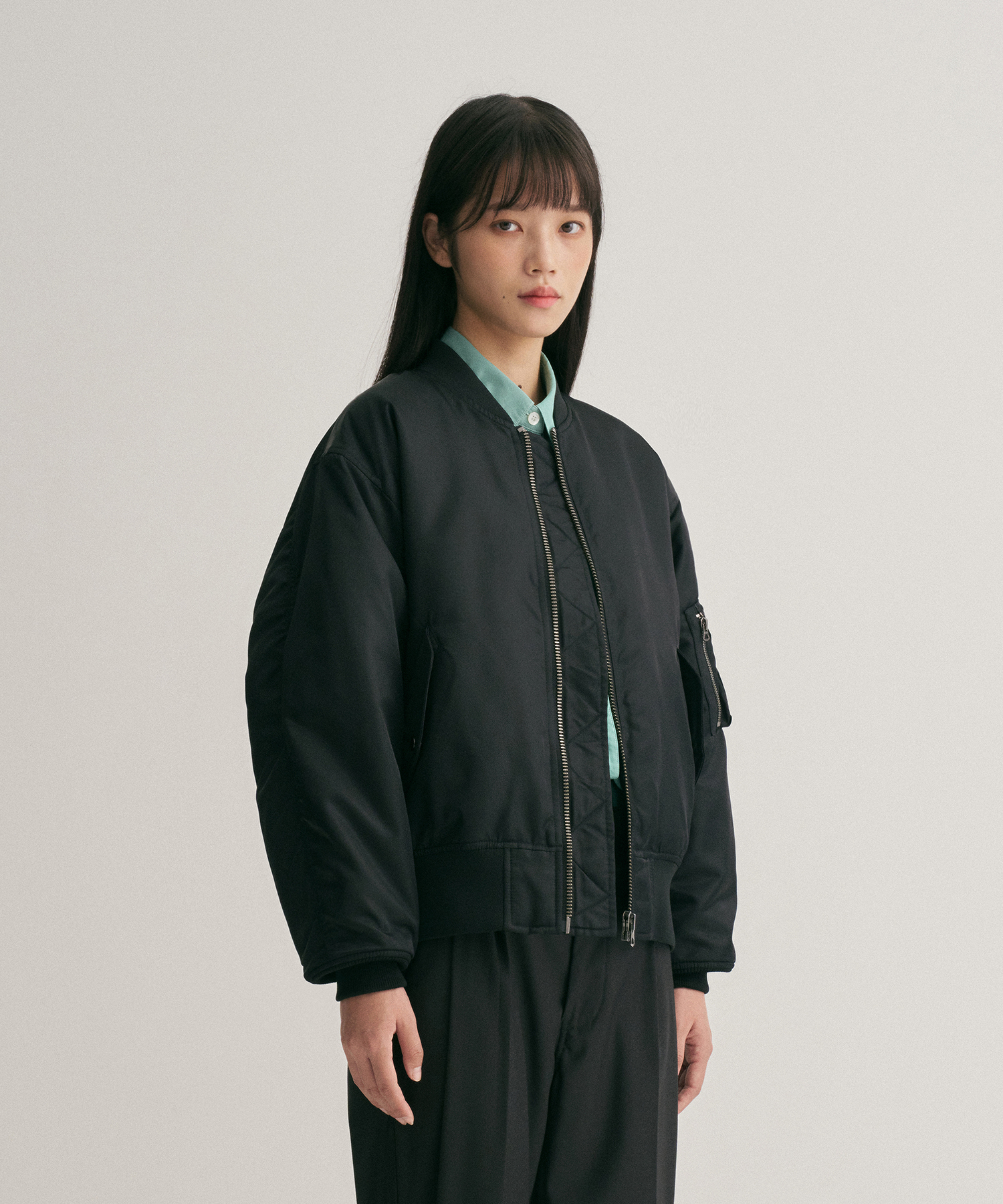 23AW Women Neo MA-1 Jacket (Ink-Black)