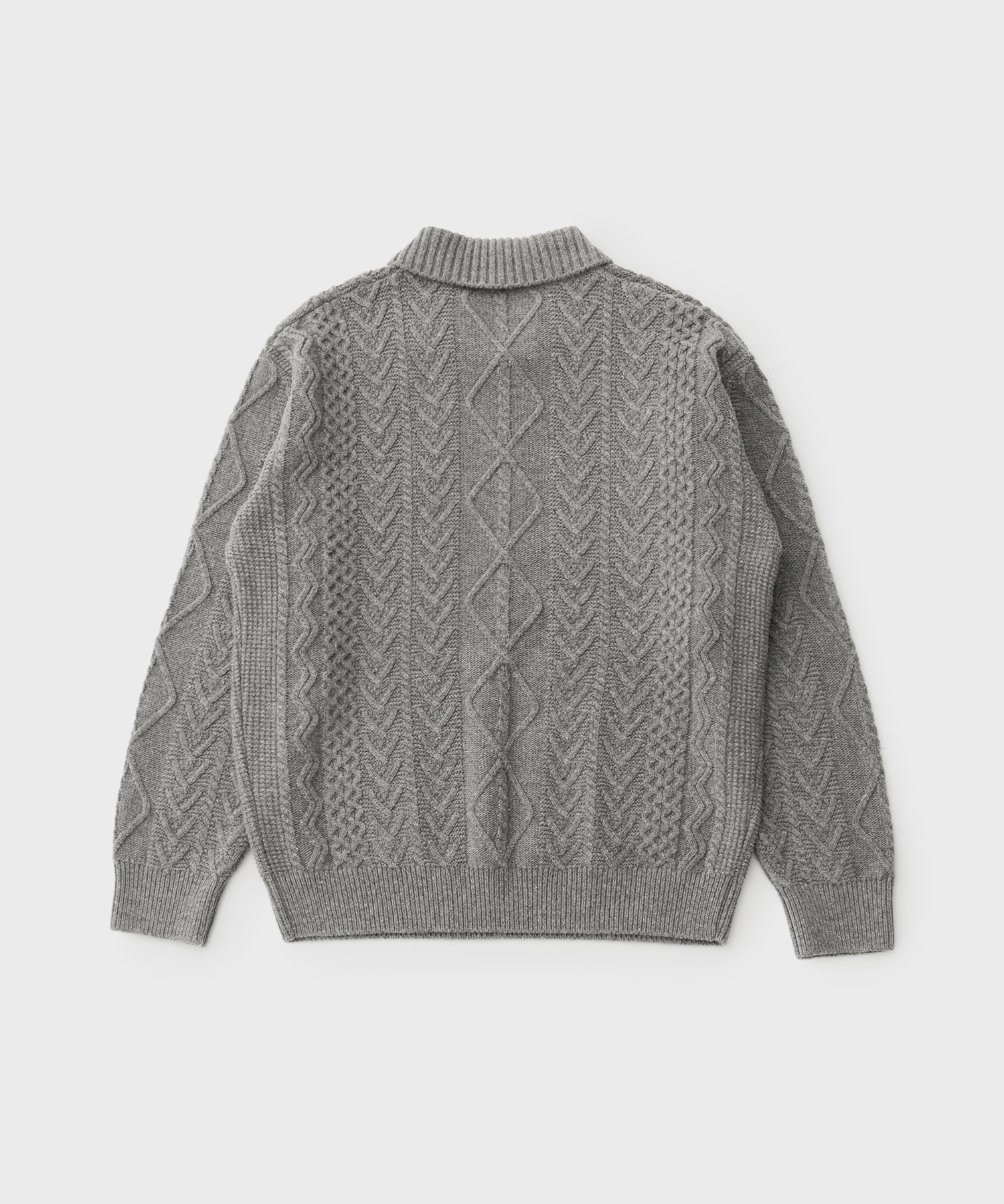 23AW Fisherman Cable Knit (Heather Gray)