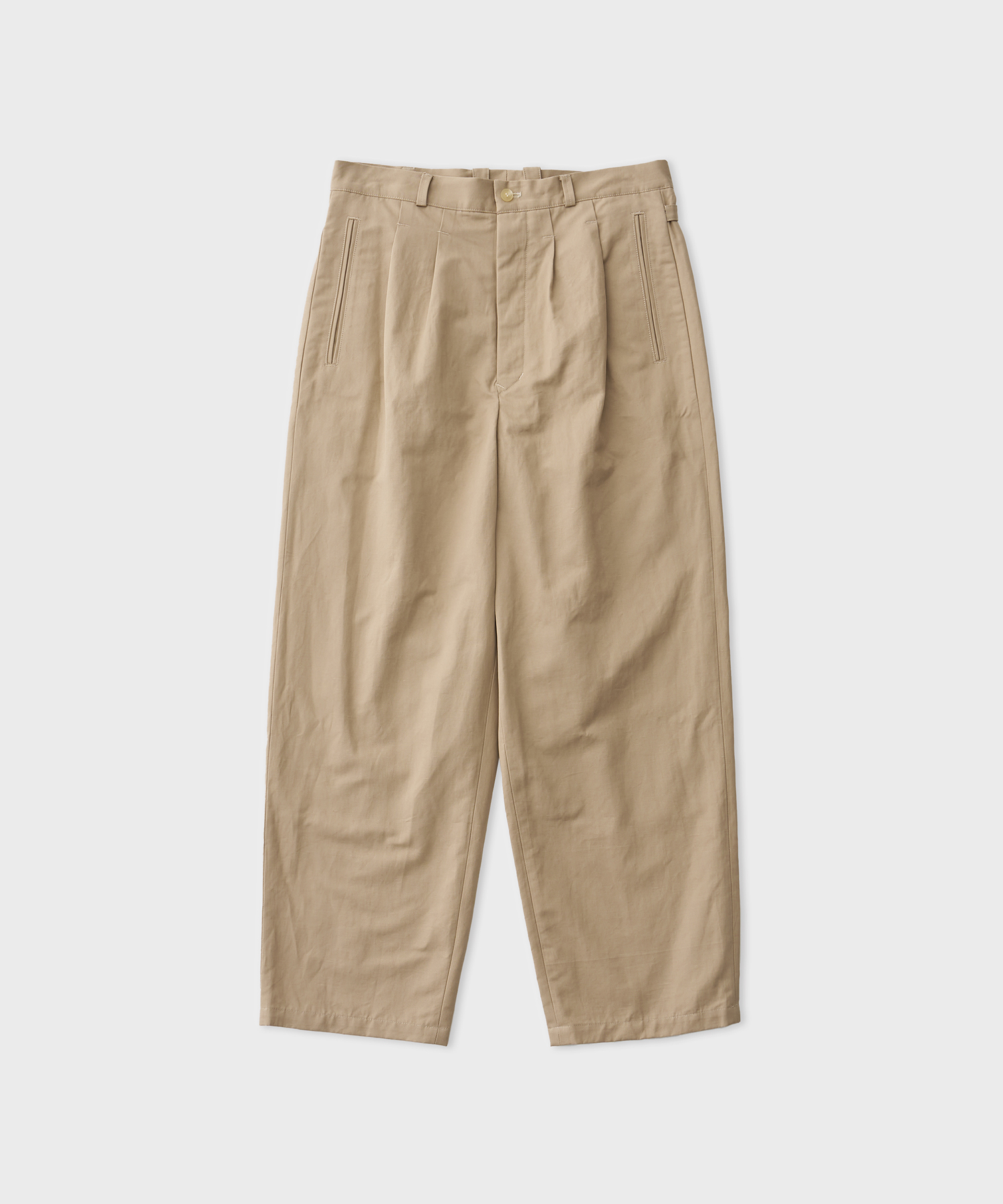 Classic Wide Trouser (Beige)