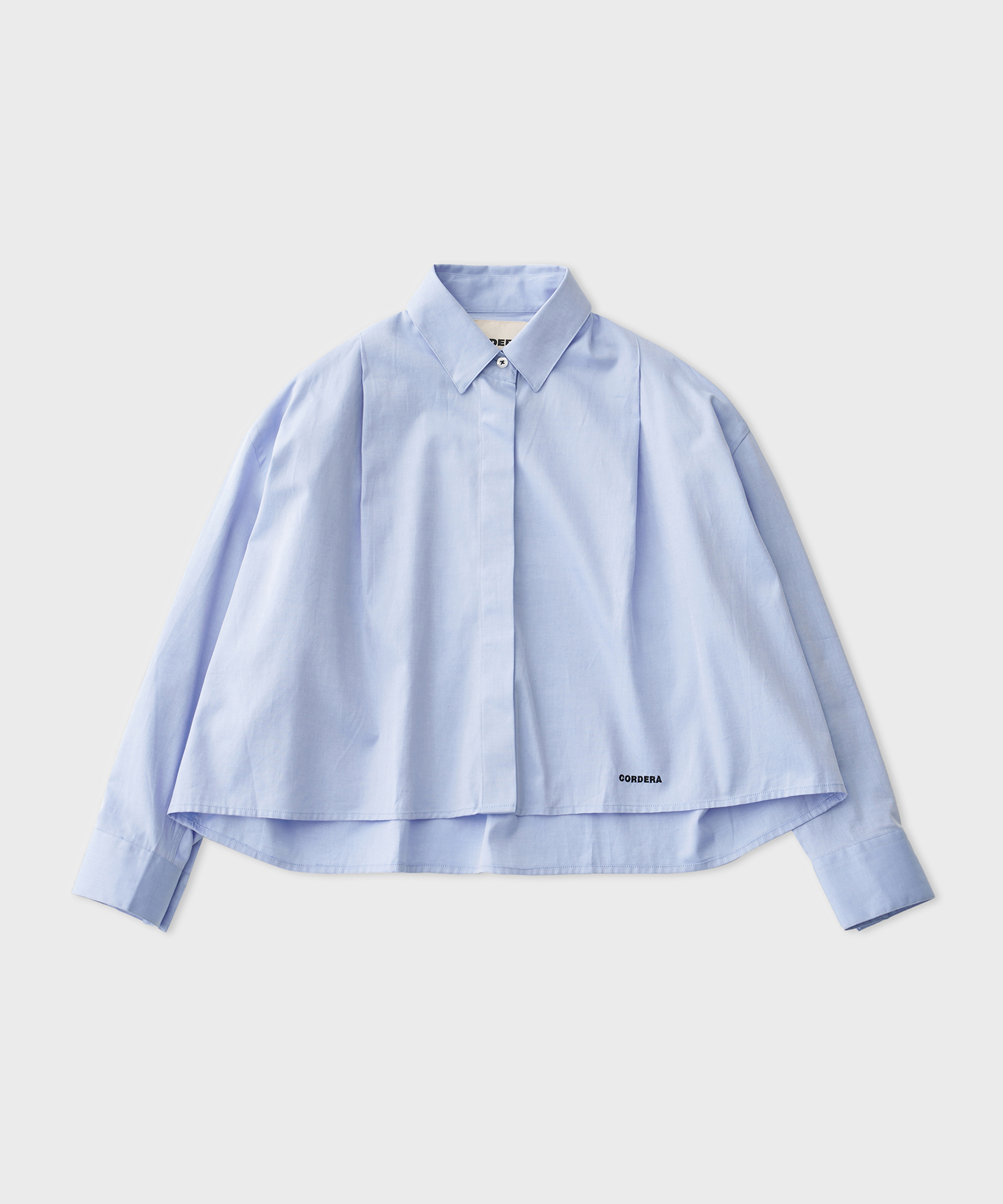 Front Pleats Shirt (Blue)