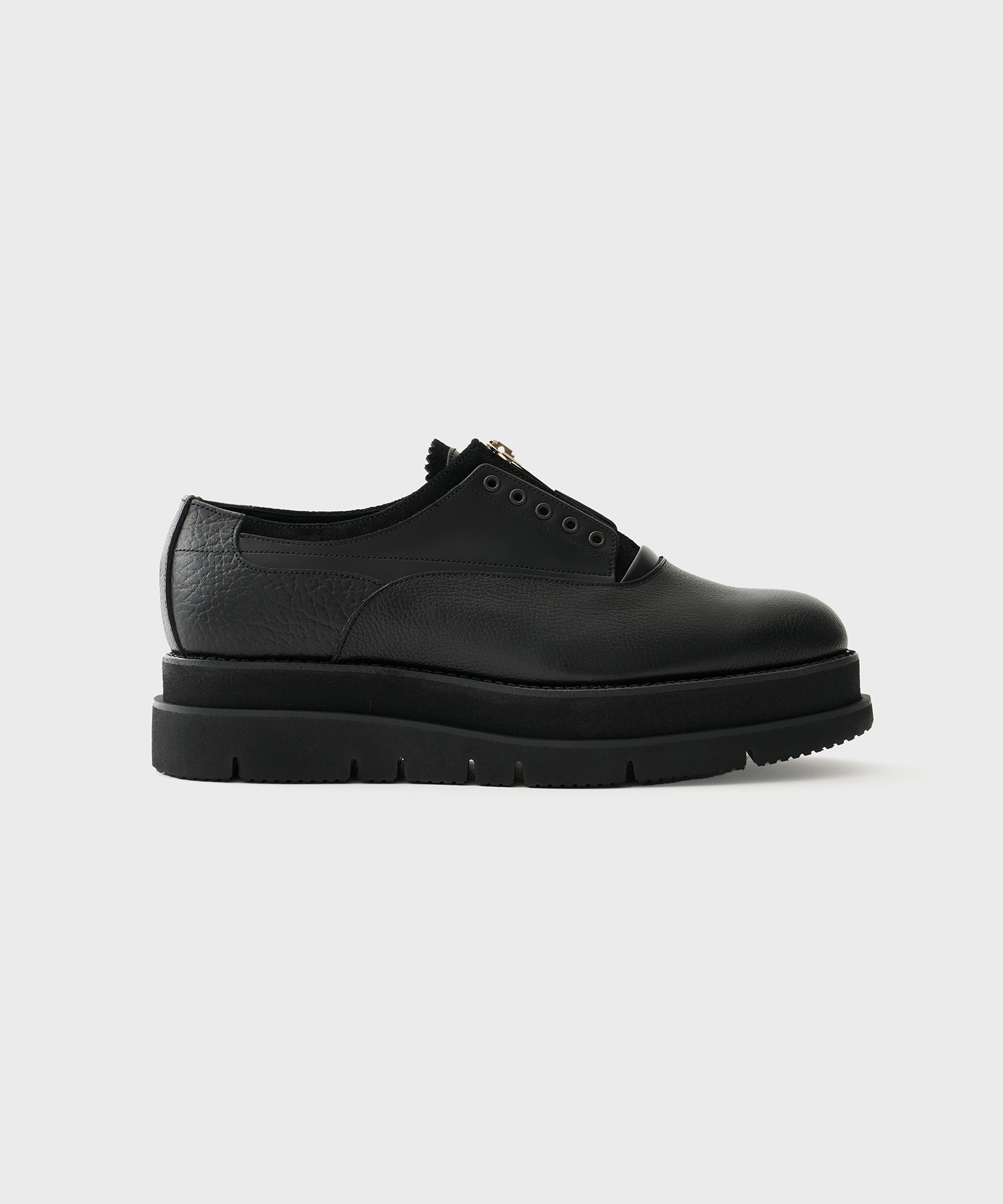 Gloxi Zip Shoes (Black Embossed)