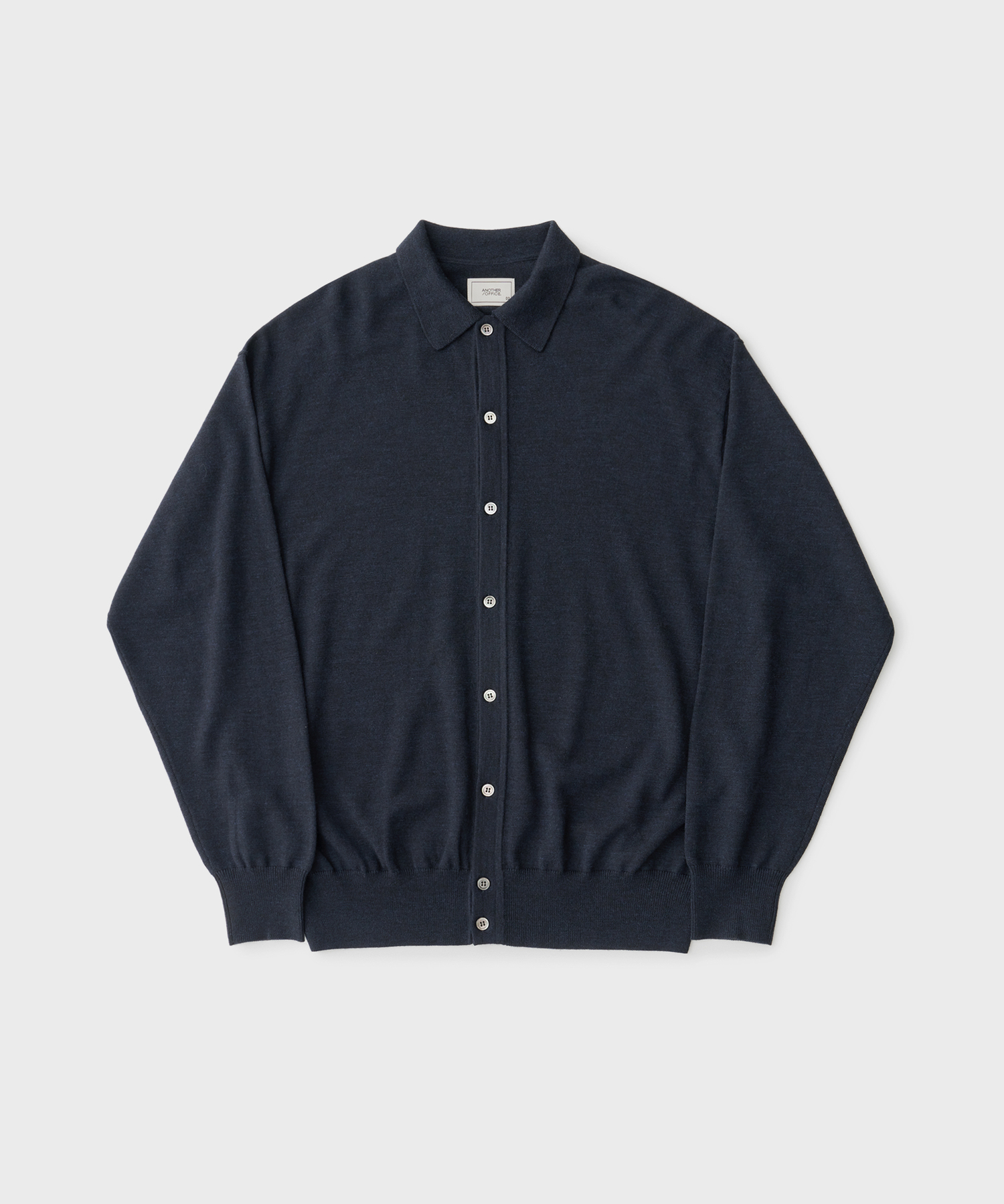 23AW Crepuscule Knit Shirt For Another Office (Deep Navy)