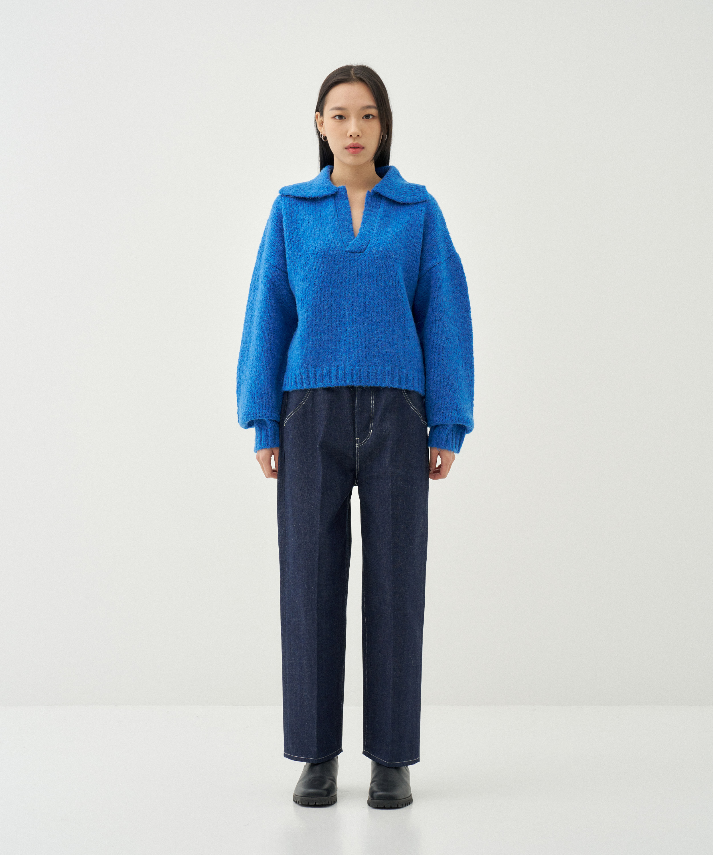 Alpaca Skpper Knit (Blue)