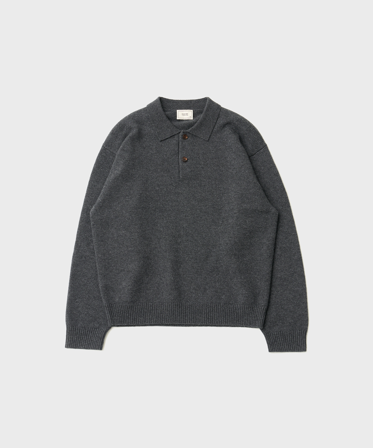 23AW Ample Cashmere Collar Knit (Heather Charcoal)