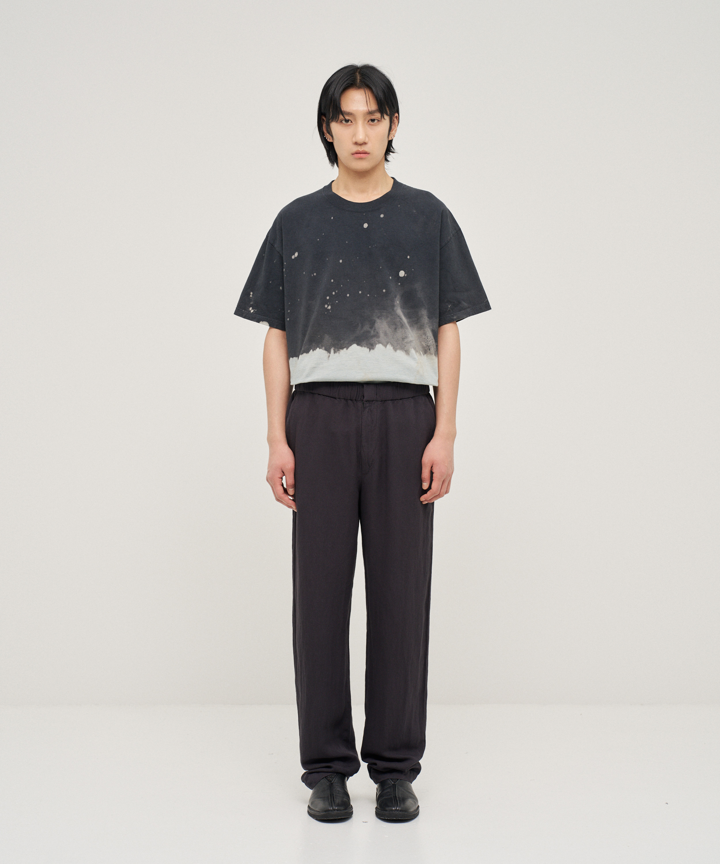 Rayon Paper Trousers (Black Navy)