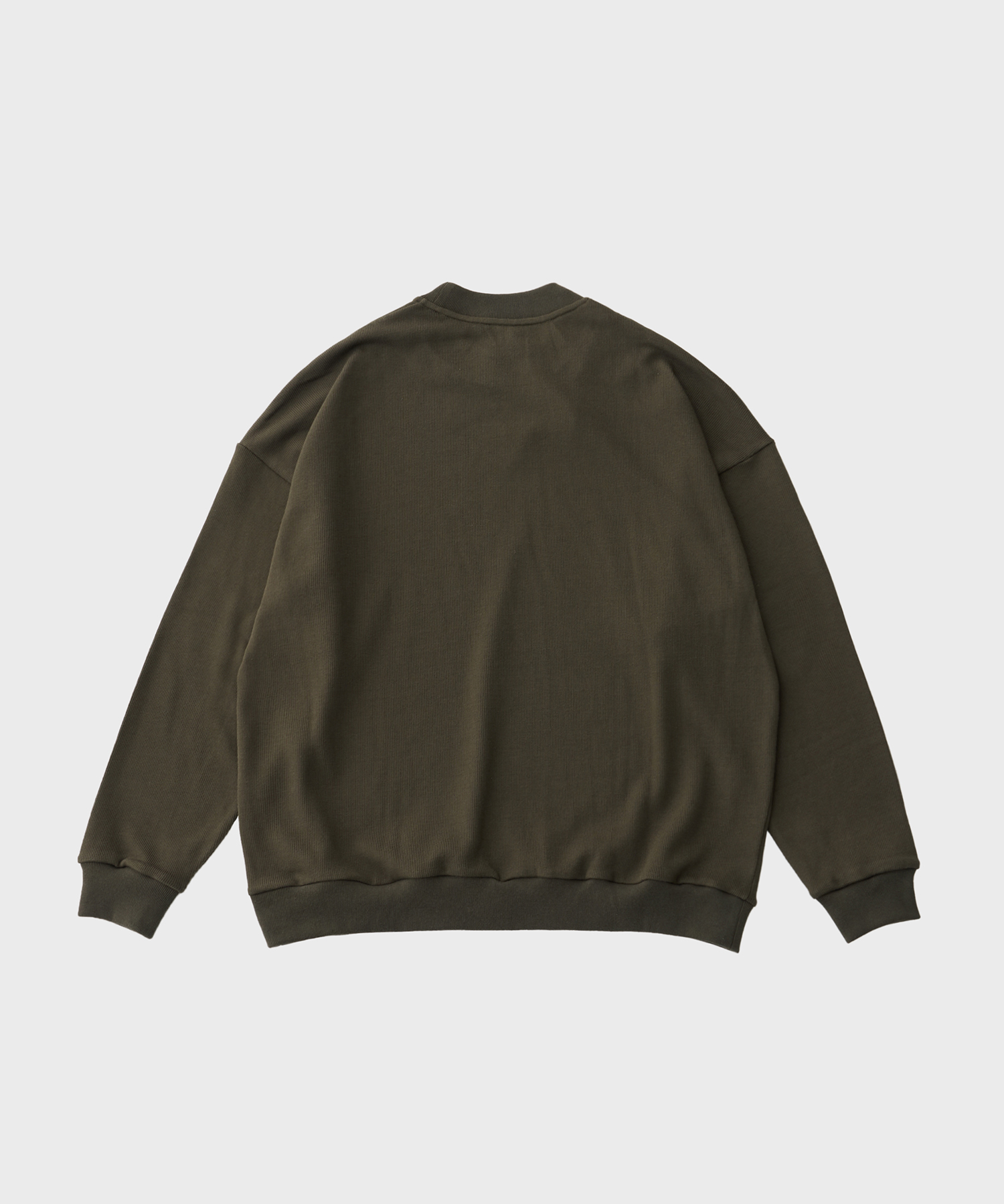 Cotton Wide Sweat Shirt (Khaki)