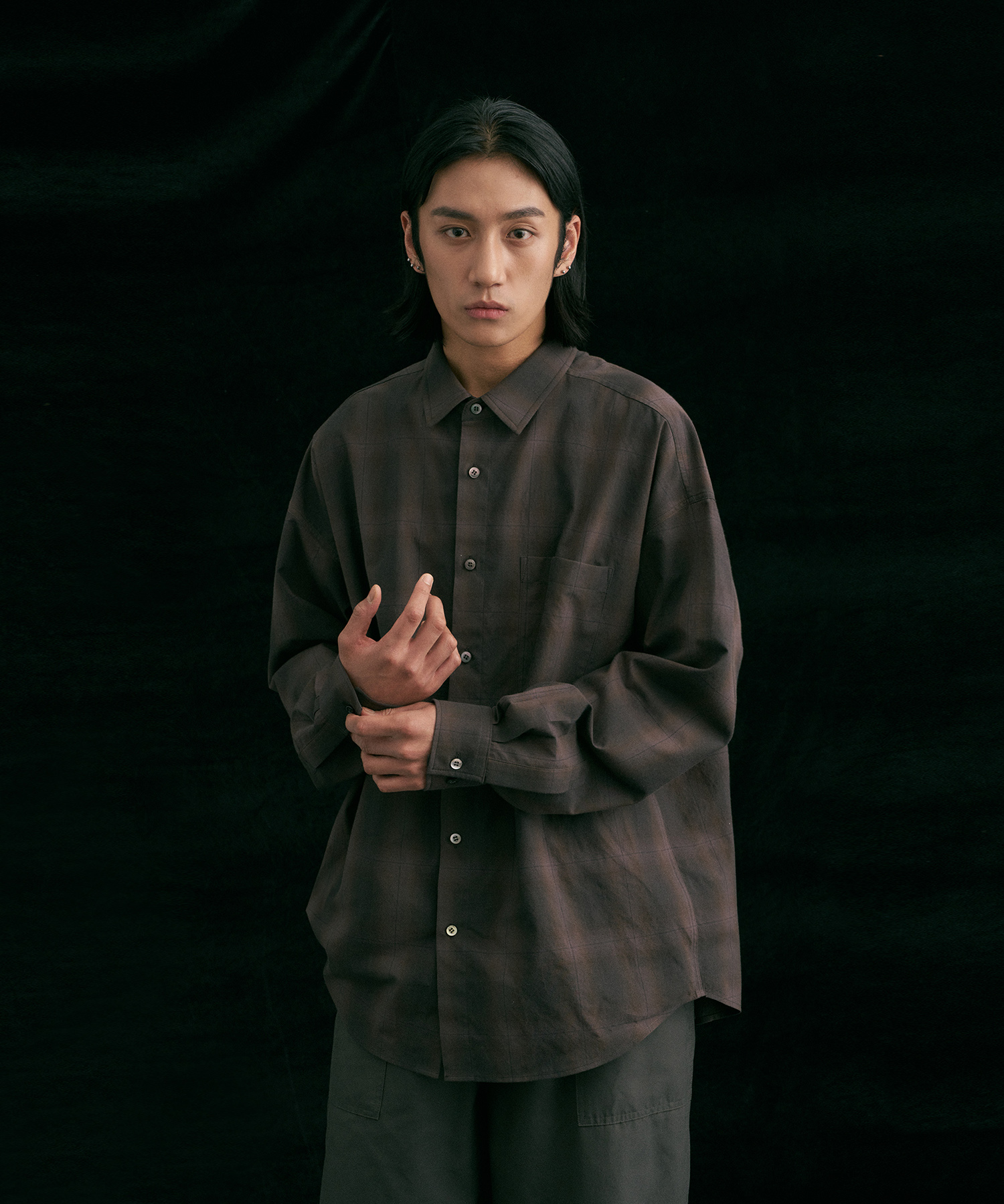23AW Reverb Relaxed - Shirt (Brown - Ombre)