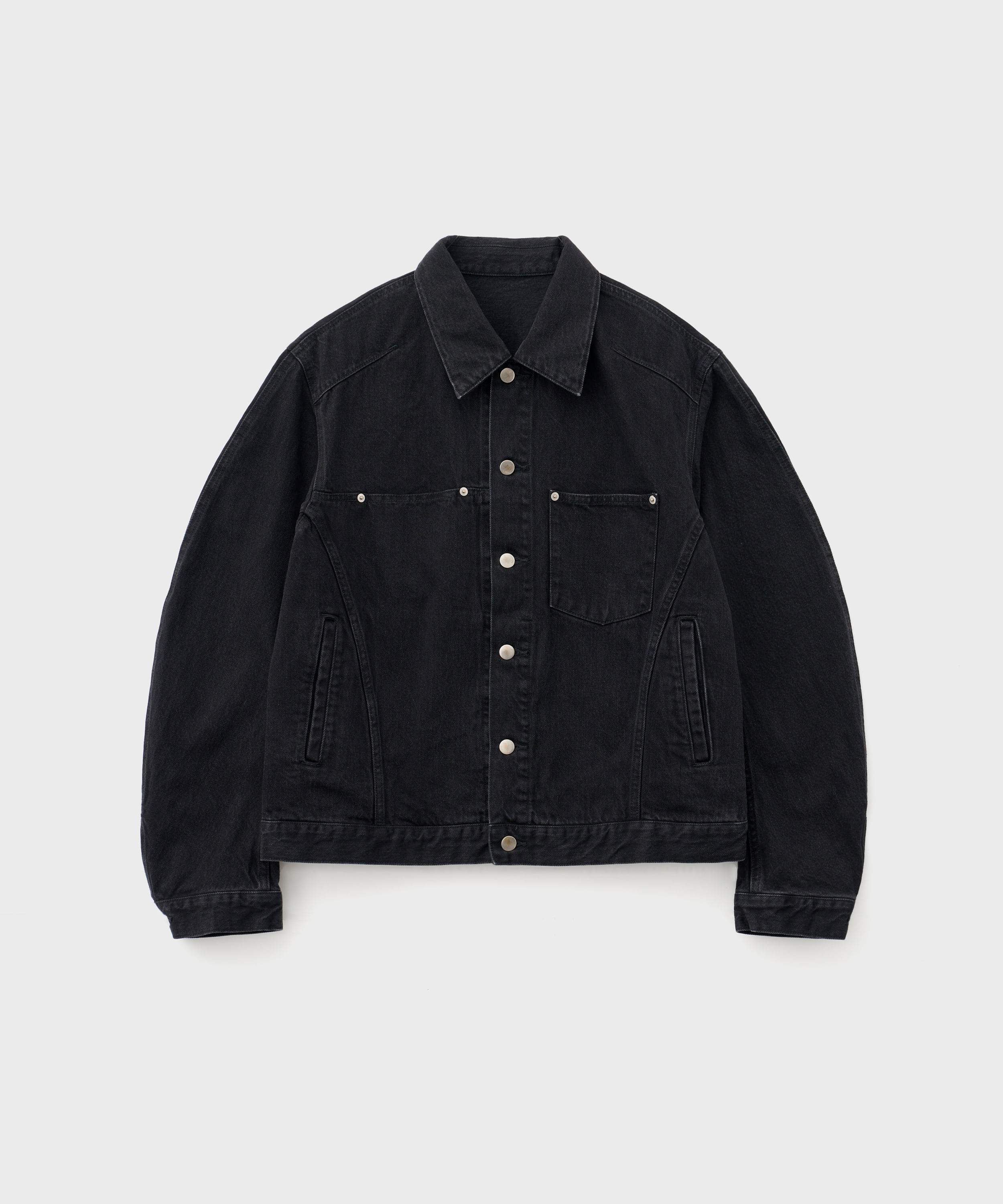 Denim 3D Trucker Jacket Faded (Faded Black)