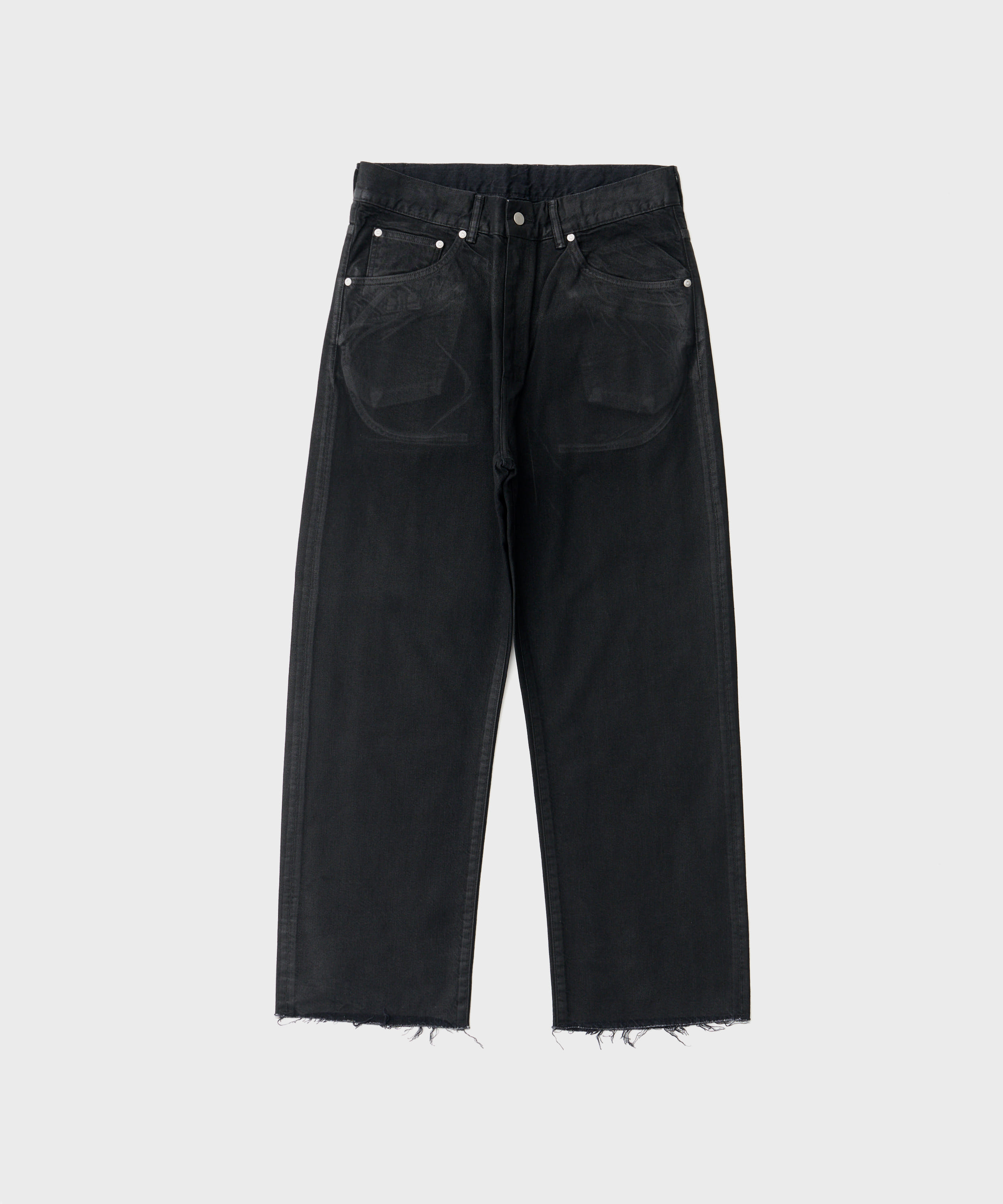 Coating Black Denim Straight (Black)