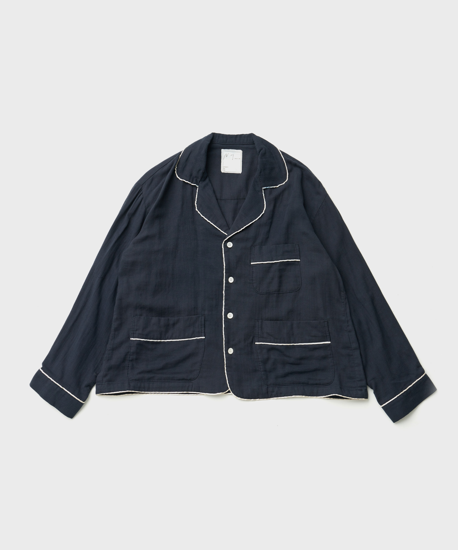 Doublegauze Pajama Shirt (Navy)