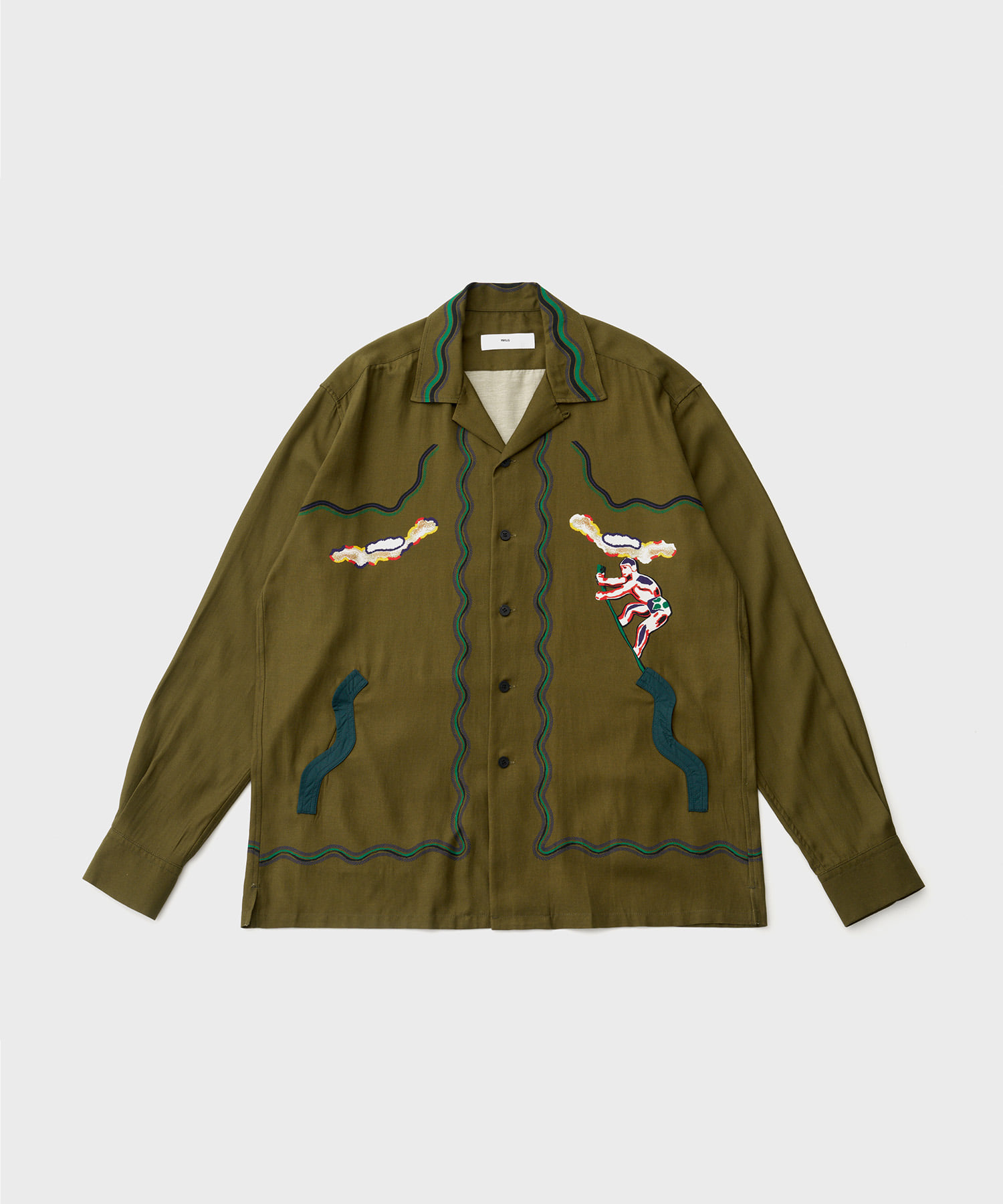 Panel Print Shirt (Khaki)