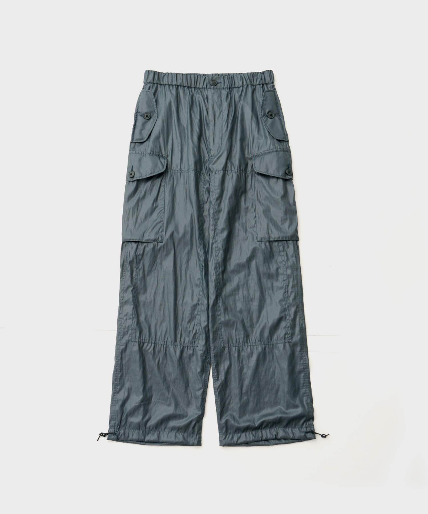 Leather Like Polyester Cargo Pants (Dusty Green)