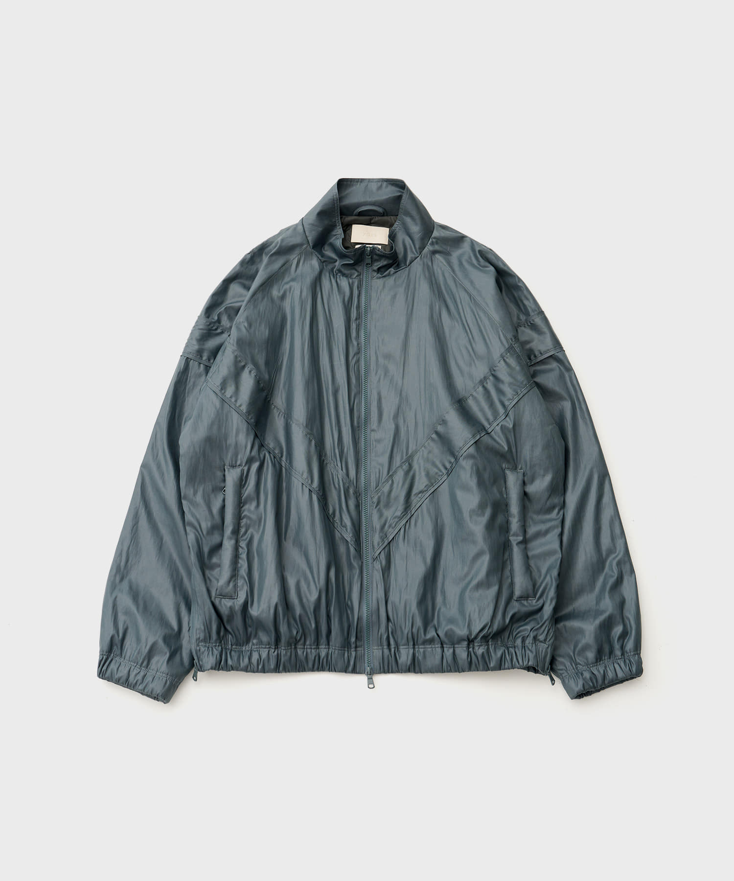 Leather Like Polyester Padded Blouson (Dusty Green)