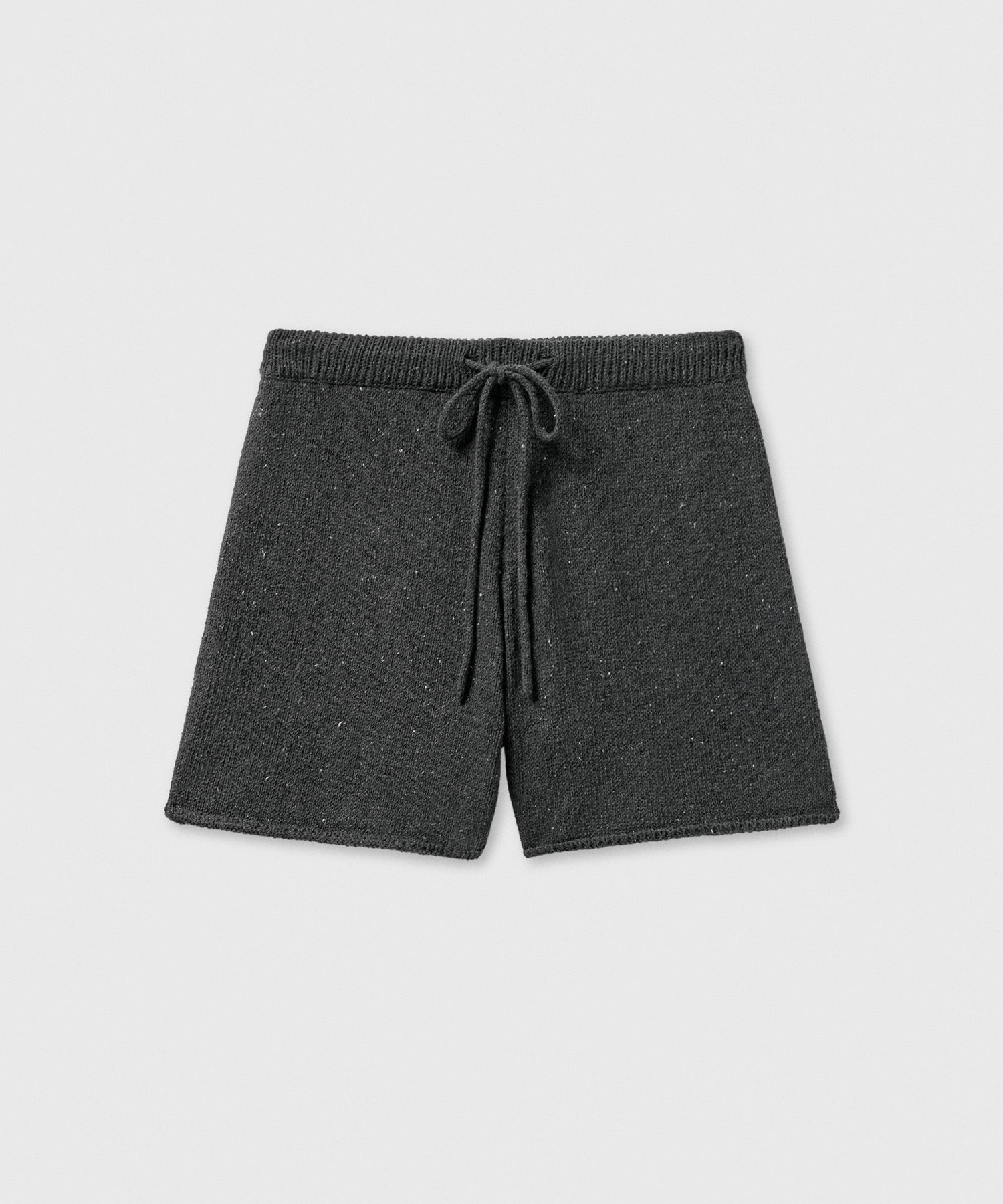 Heather Cotton Shorts (Charcoal)