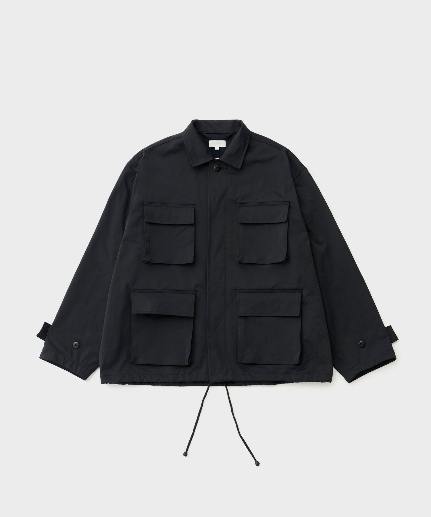 36G ECONYL Solid Jersey Shirt Jacket (Black)