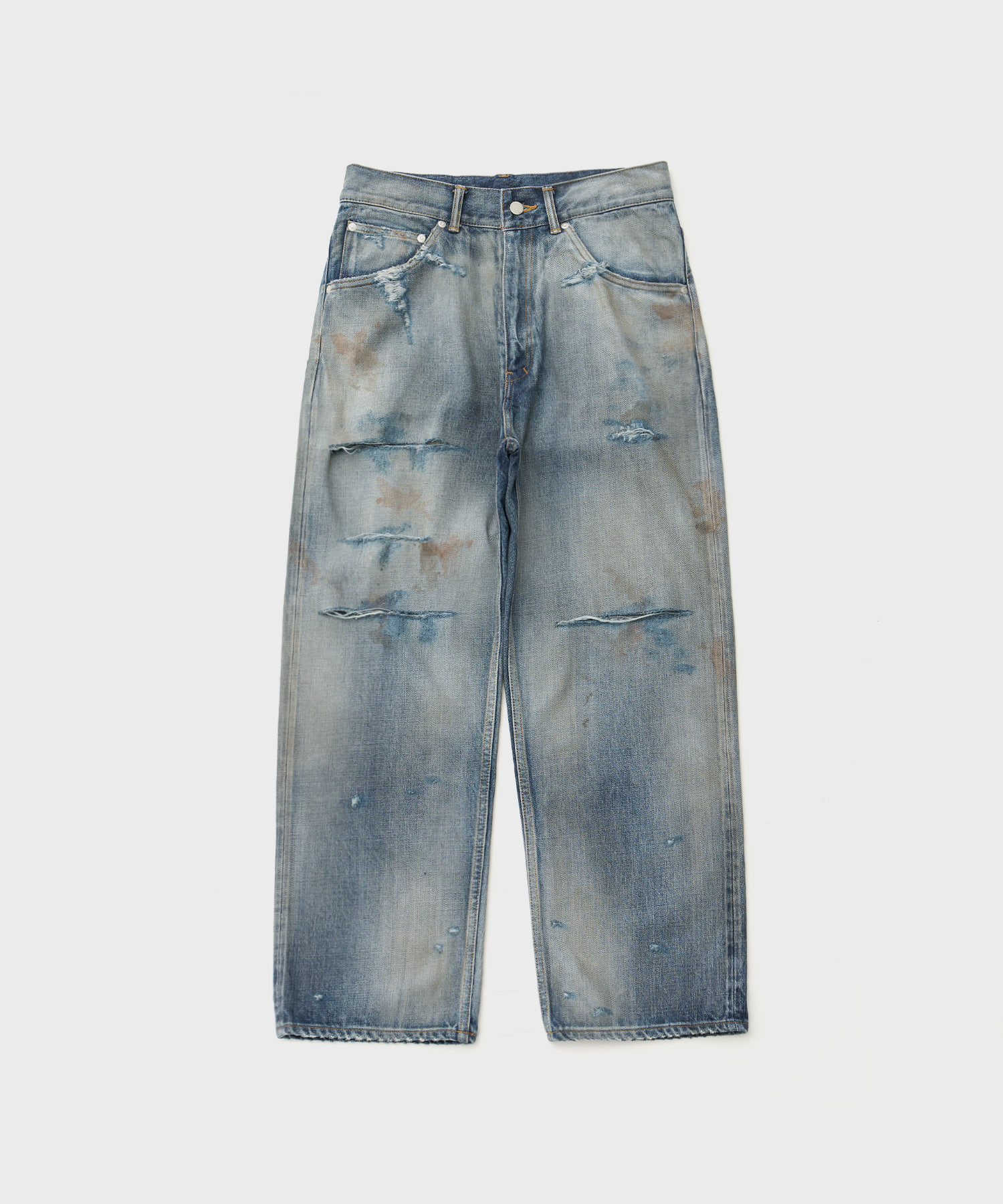 Crash Selvedge Denim Straight 5P Pants (Indigo)