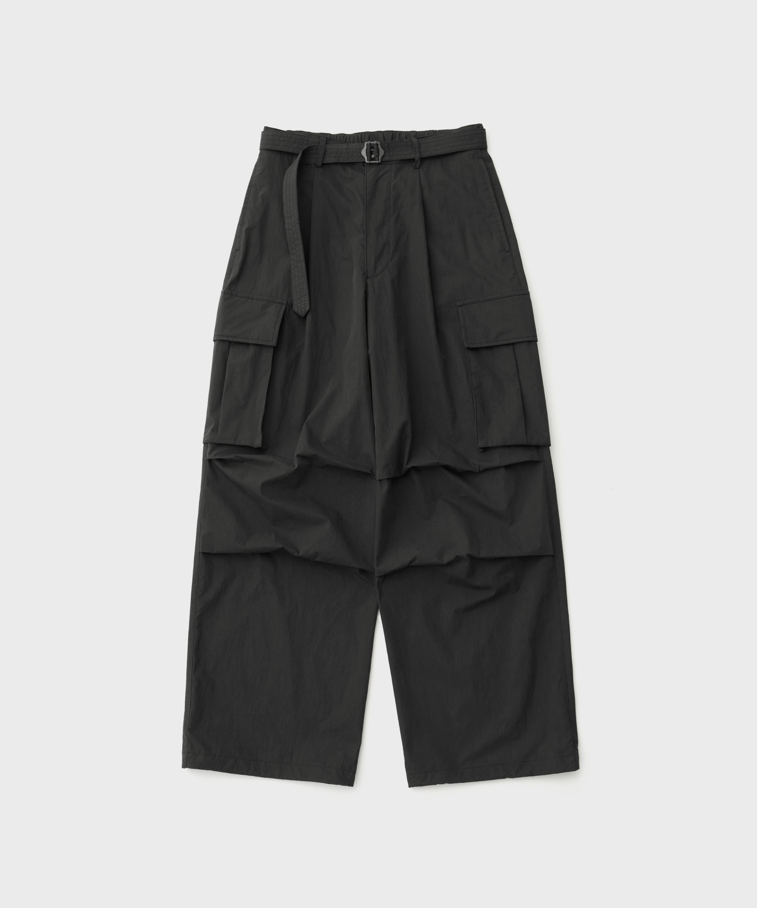 Parachute Belted Pants (Almost Black)
