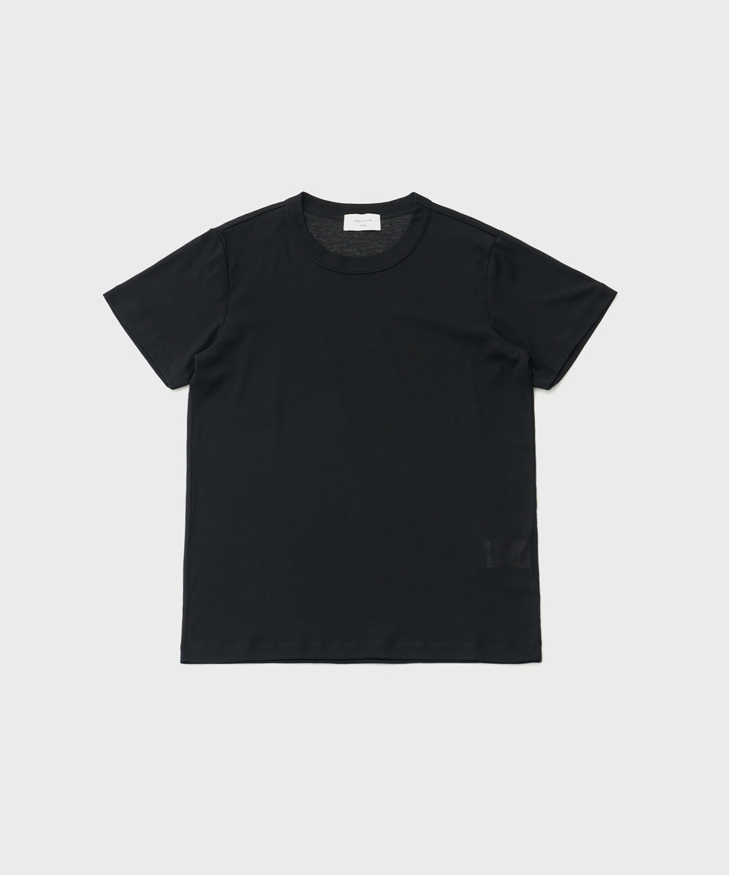 Sheer Cotton Mini T-Shirt (Black)