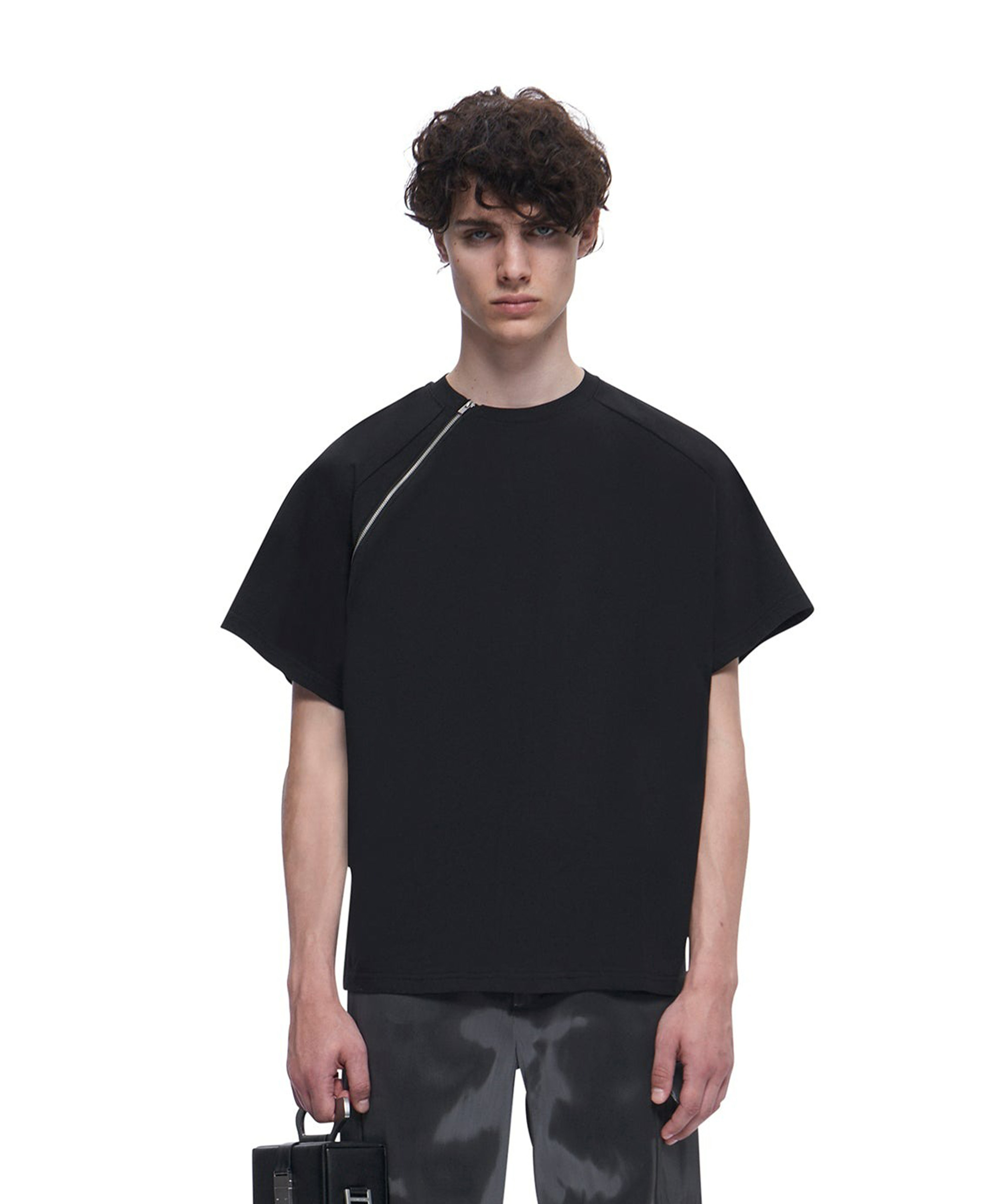Sequence Zip T-Shirt (Black)