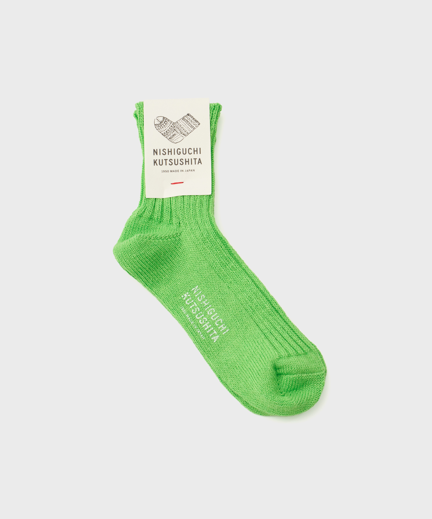 Linen Ribbed Socks (Pear Green)