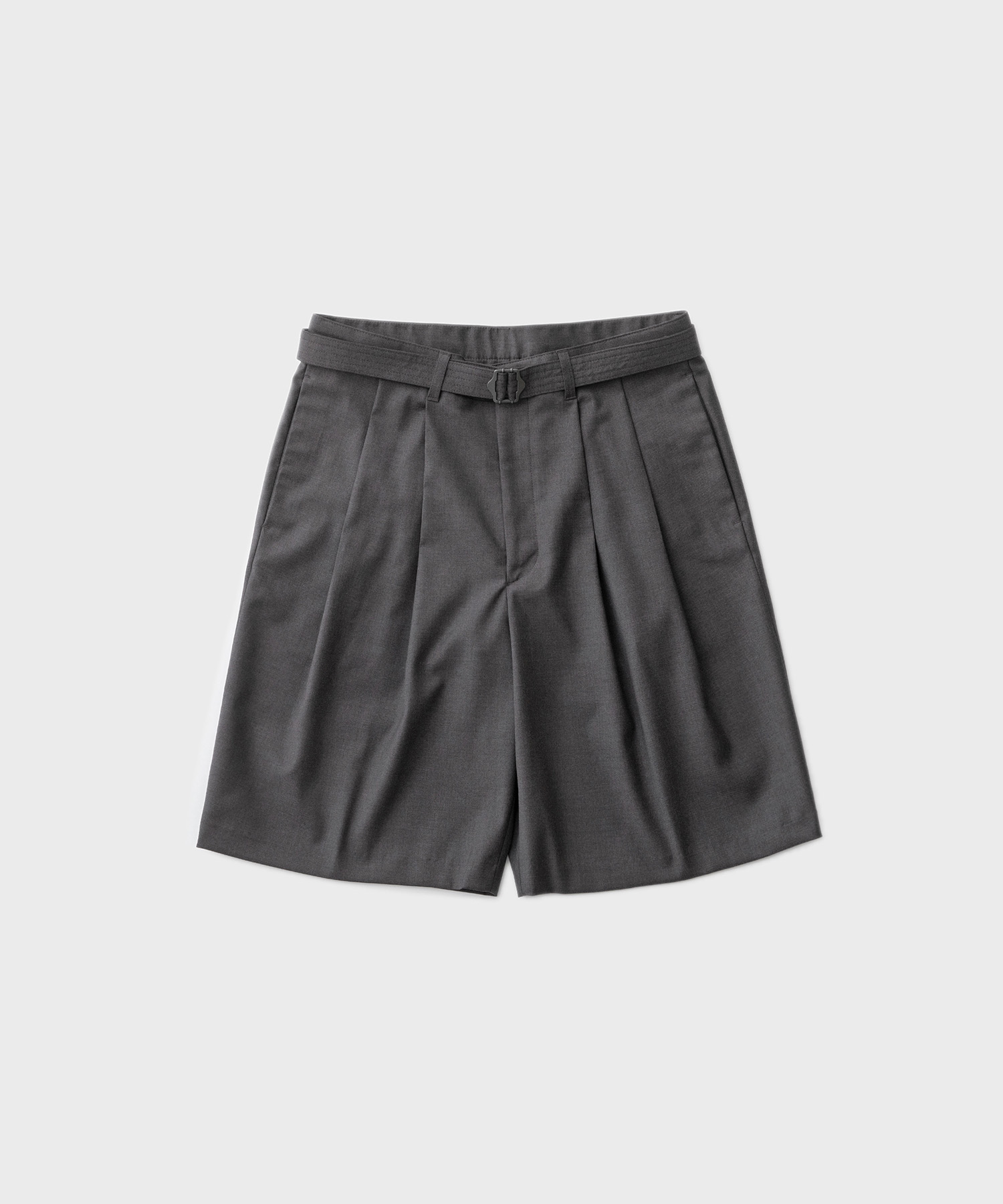 Hemingway Belted Shorts (Heather Gray)