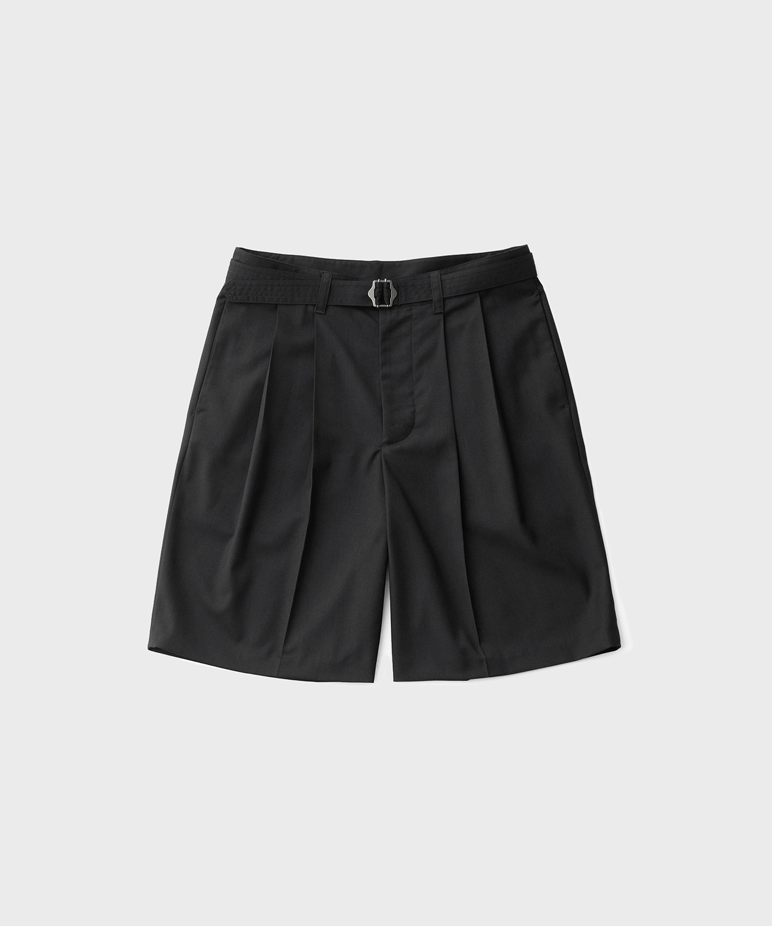 Hemingway Belted Shorts (Black)
