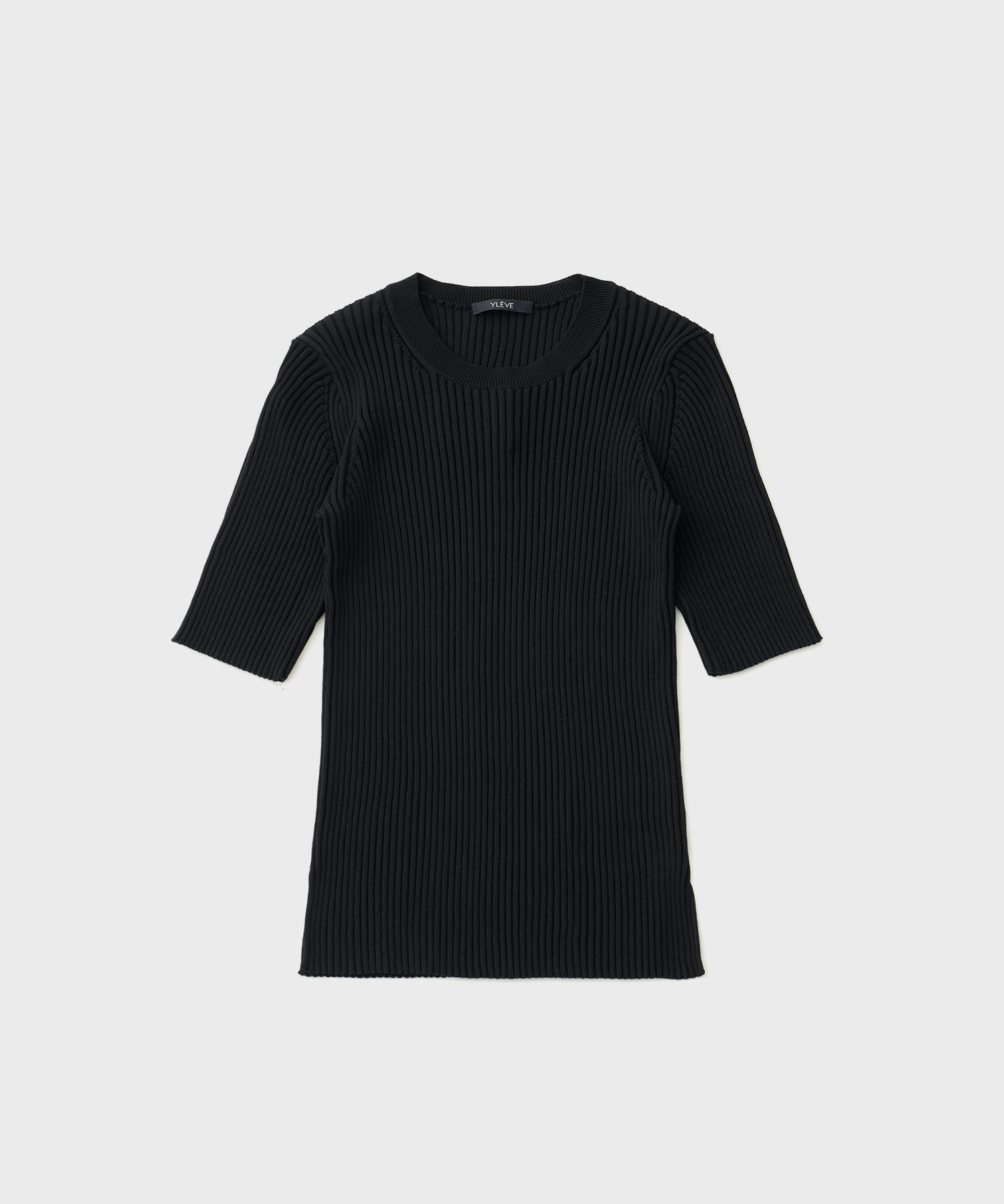 Cotton Nylon SS Pullover Sweater (Black)