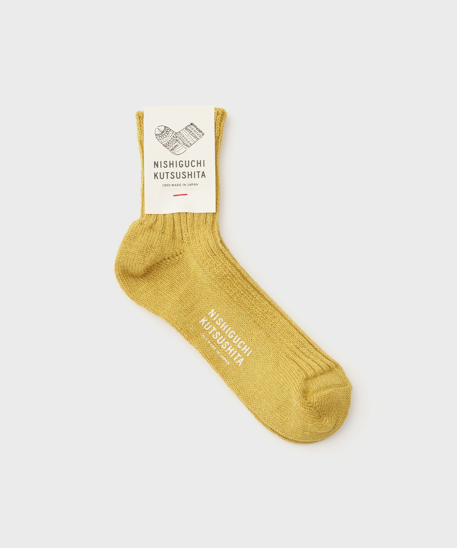 Linen Ribbed Socks (Yellow)