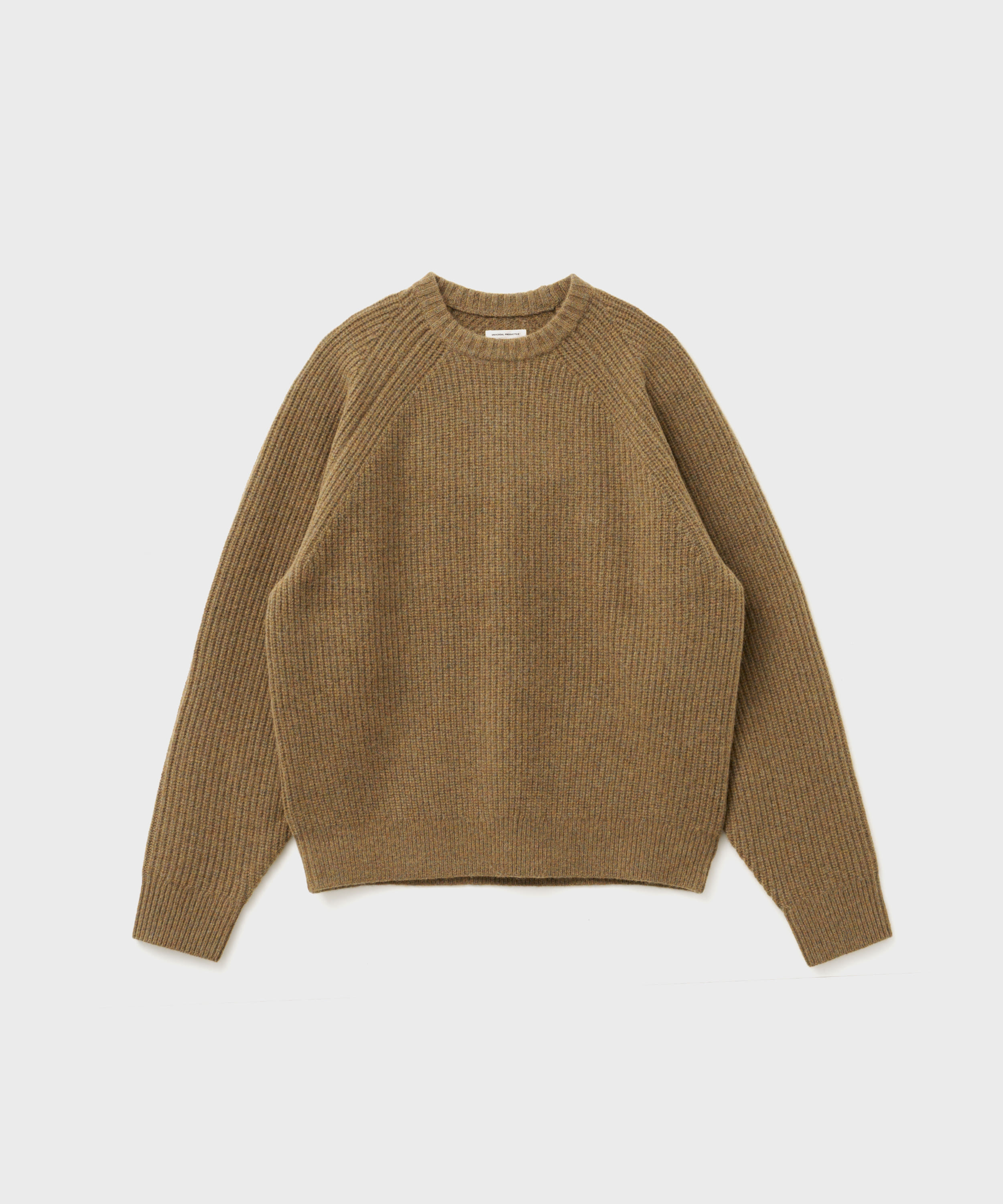 Low Gauge Crew Neck Sweater (Khaki)