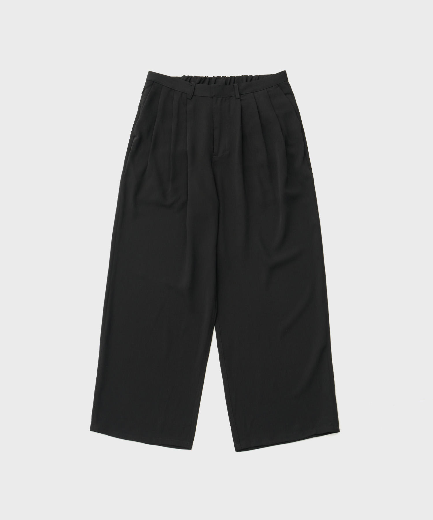 3Tuck Pants (Solid Black)