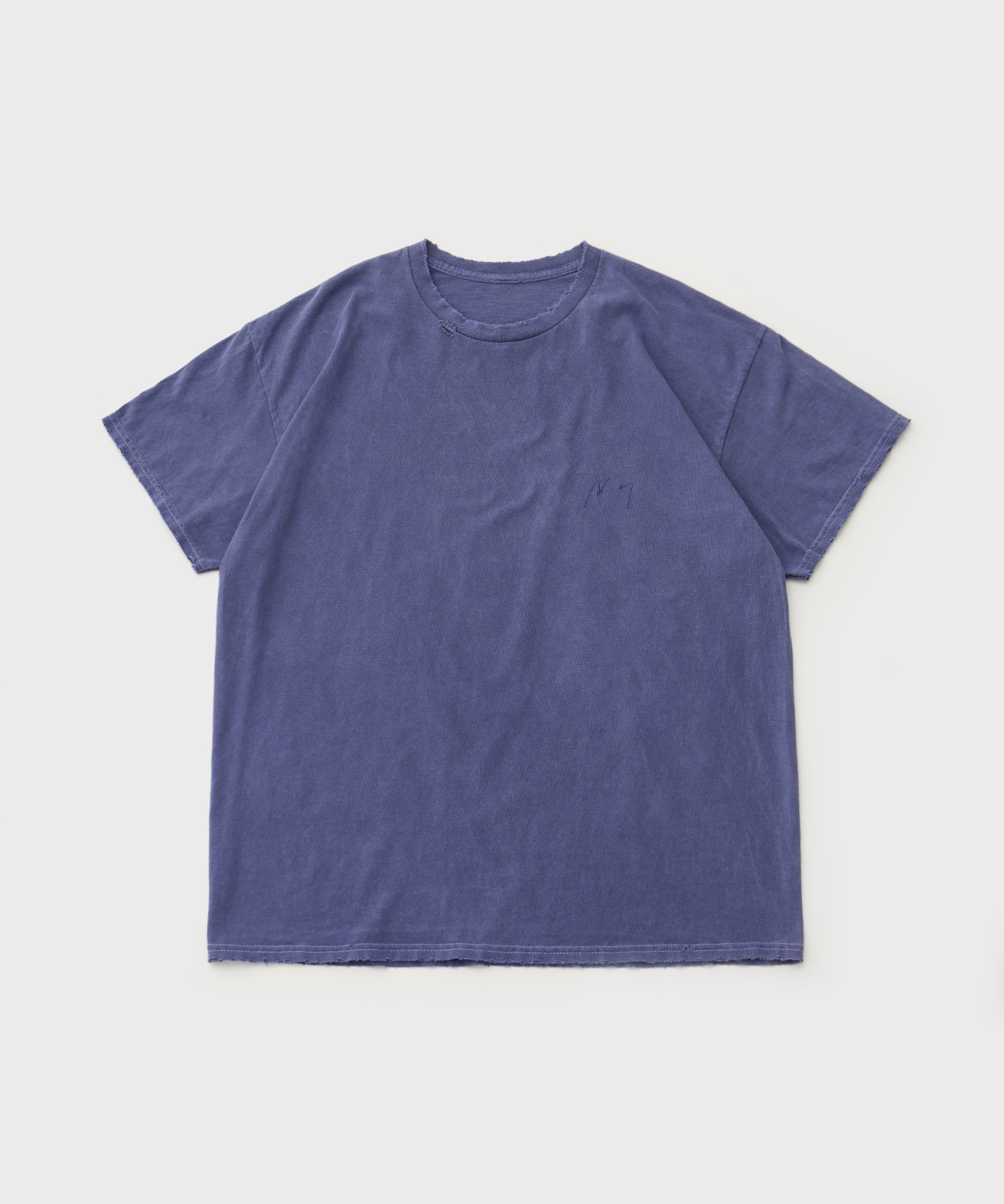 Embroidery Dyed T-Shirt (Navy)