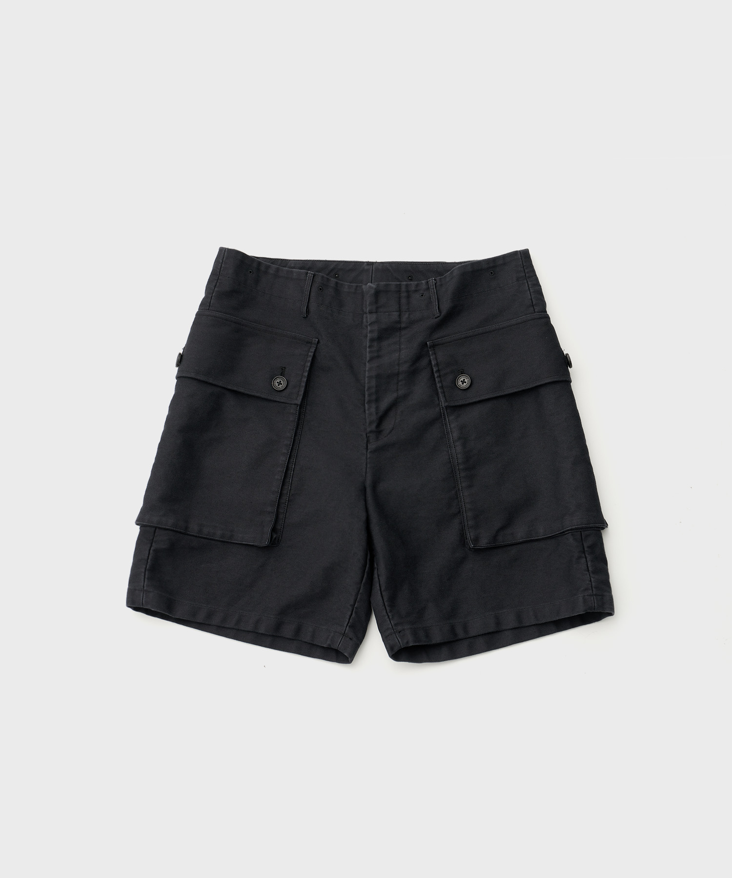 Mole Skin Short Slacks (Wash Black)