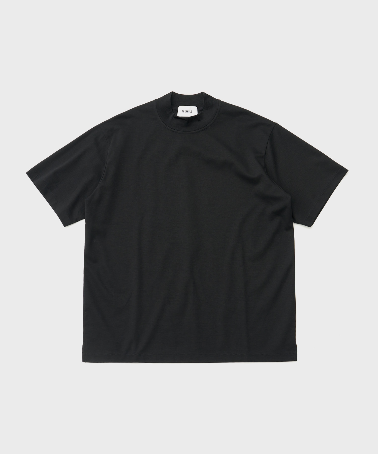 Mock Neck T-Shirt (Black)