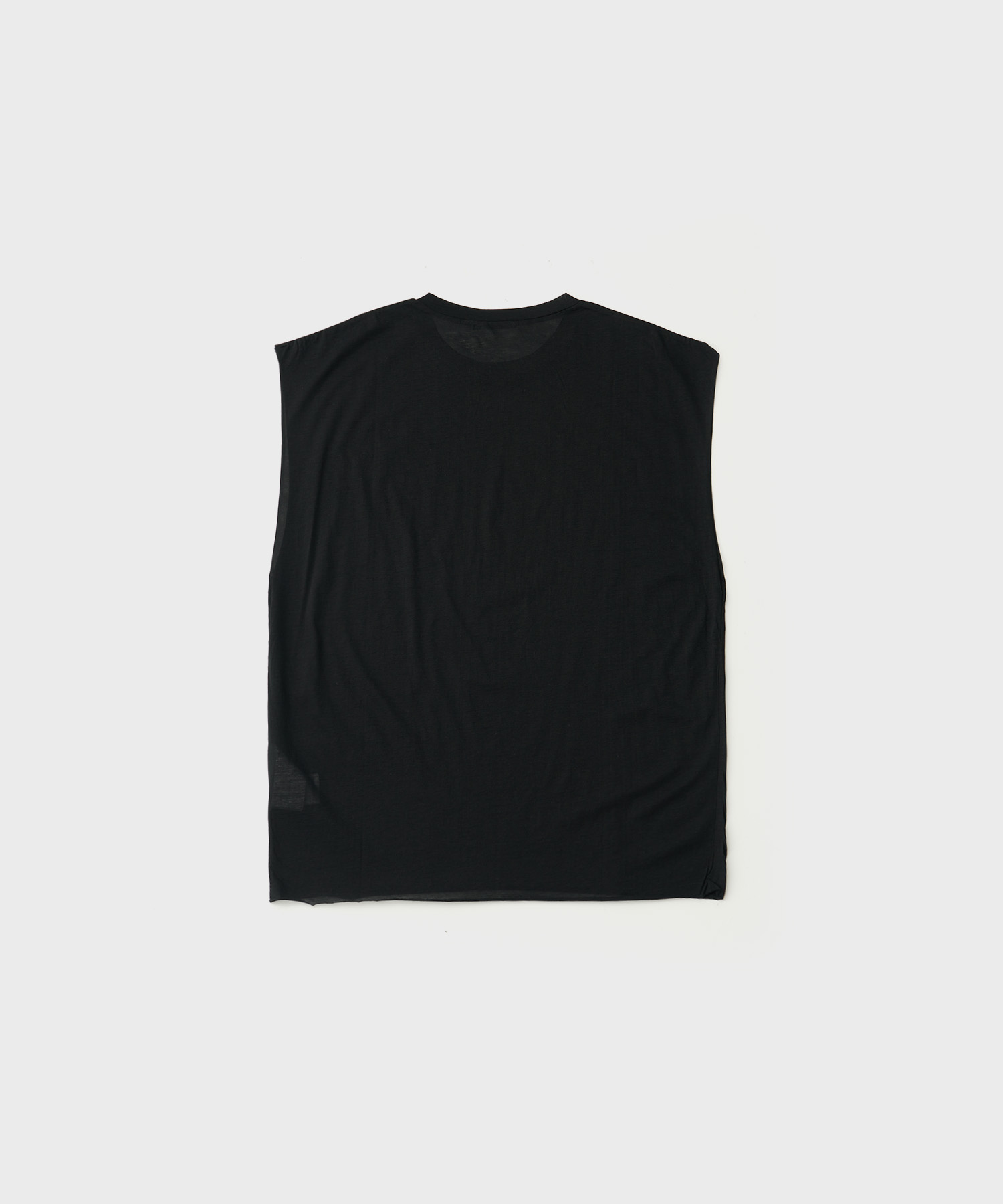 Cotton Sheer Jersey NS Pullover Tee (Black)