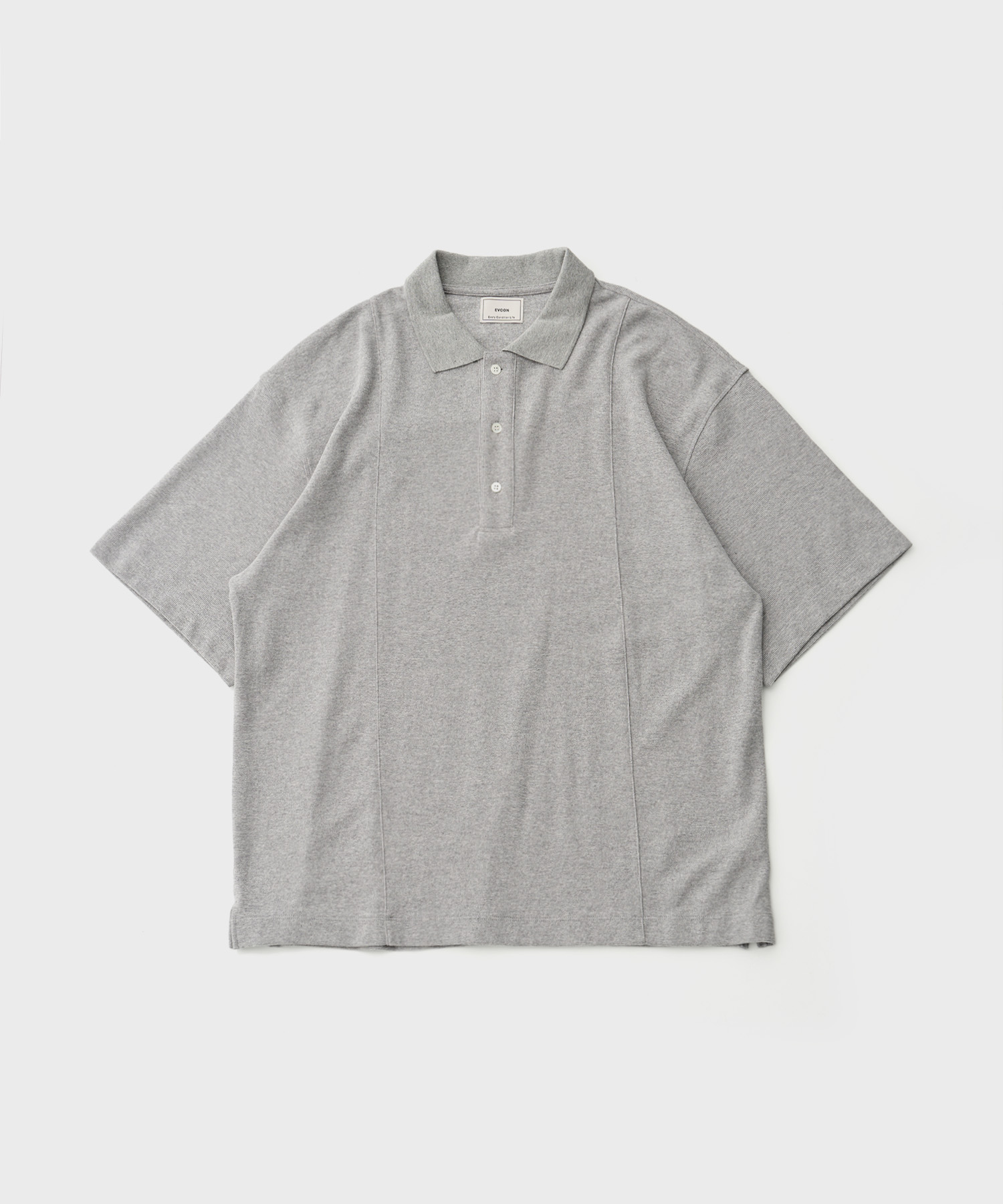 Cotton Knit S/S Polo (Gray)