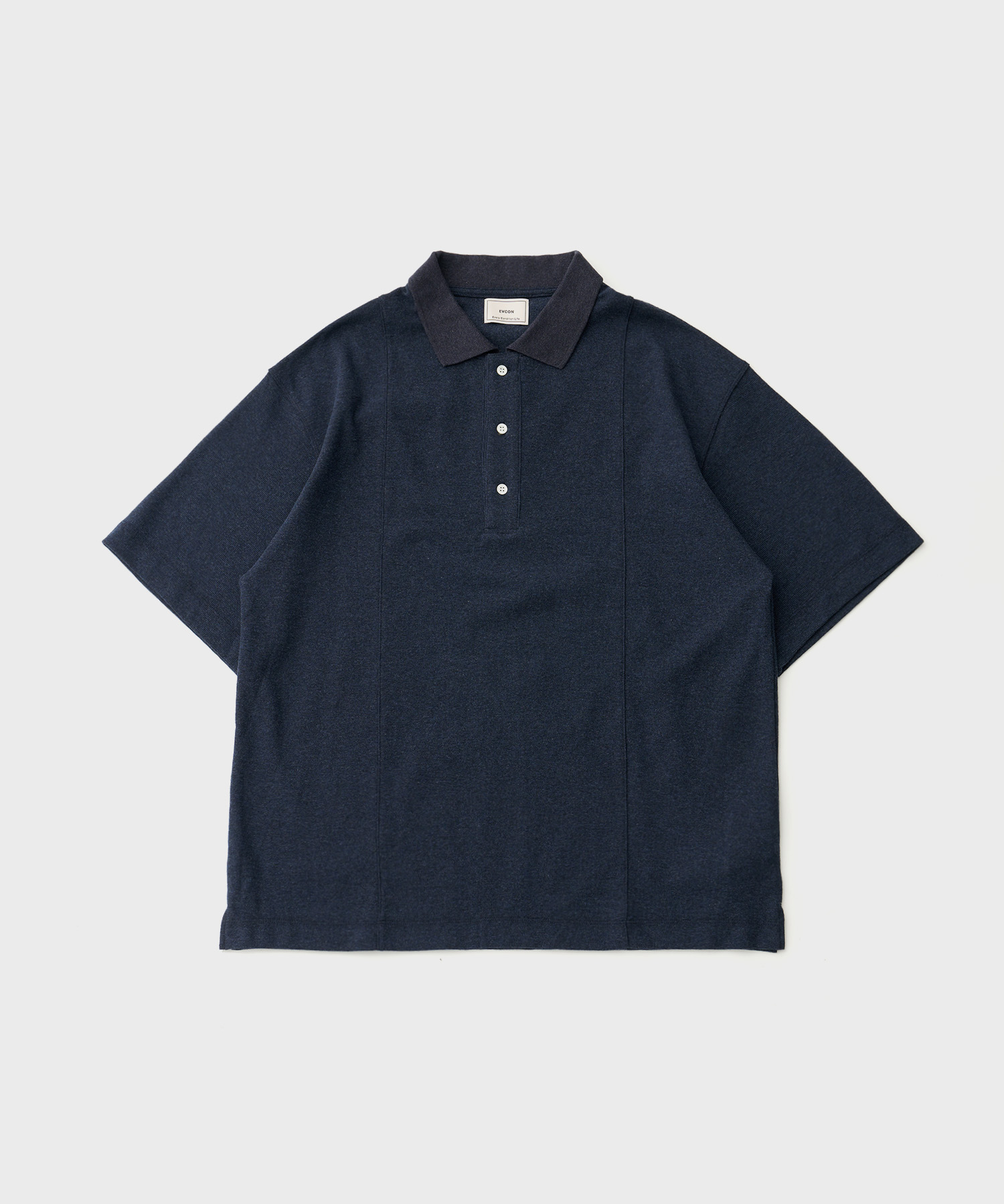 Cotton Knit S/S Polo (Navy)