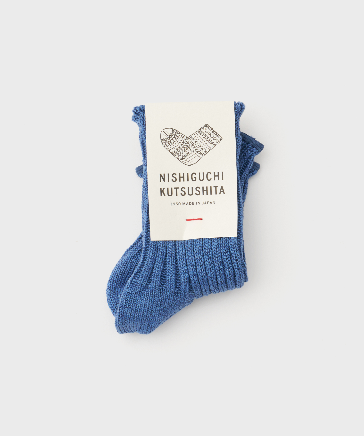 Linen Ribbed Sandal Socks (Blue)