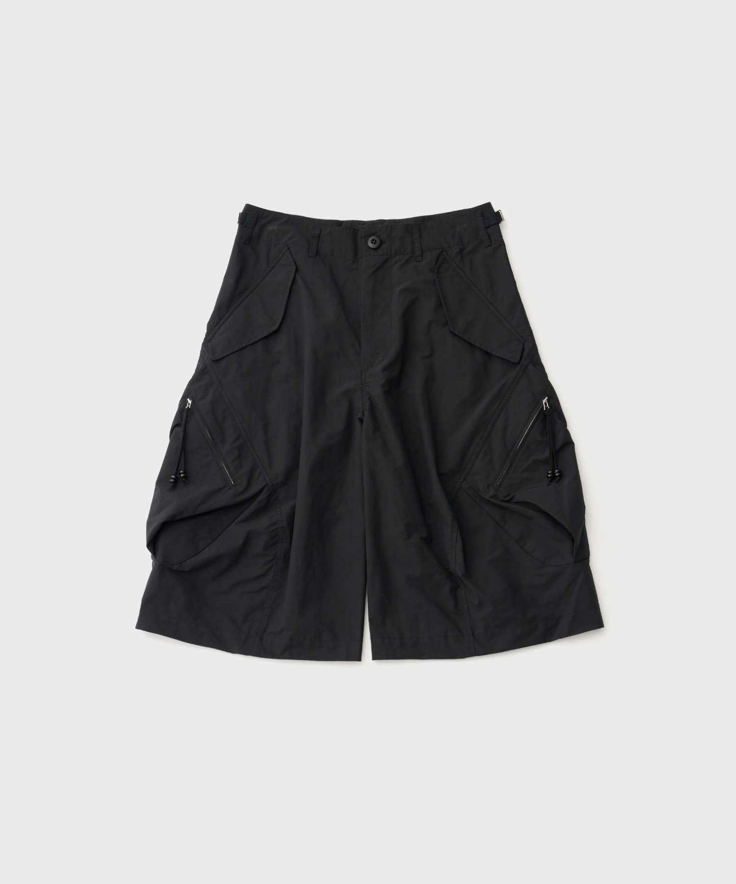3D Twisted Cargo Short Pants (Black)
